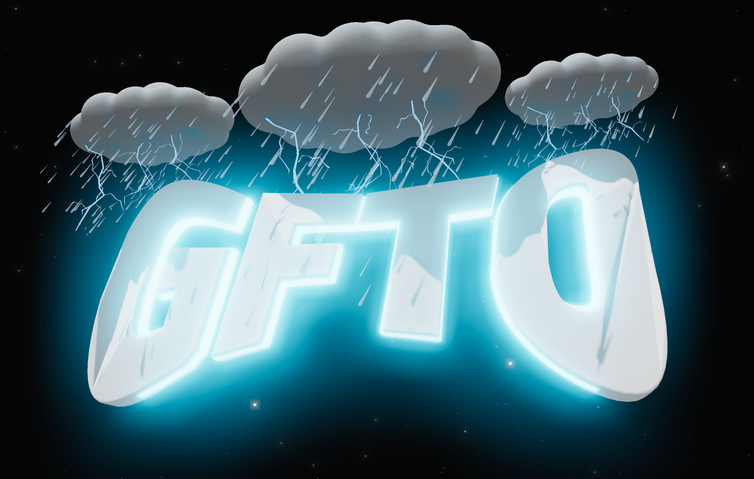 Beautiful neon inscription in thunderstorm style