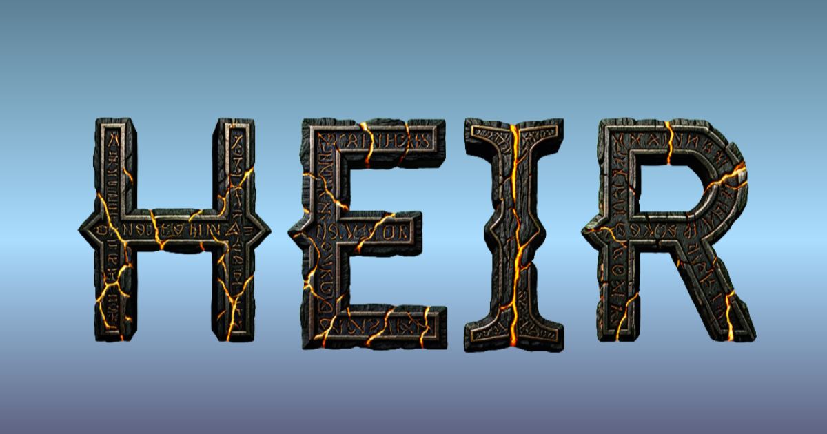 Runic text: example of stone 3D font generation with lava