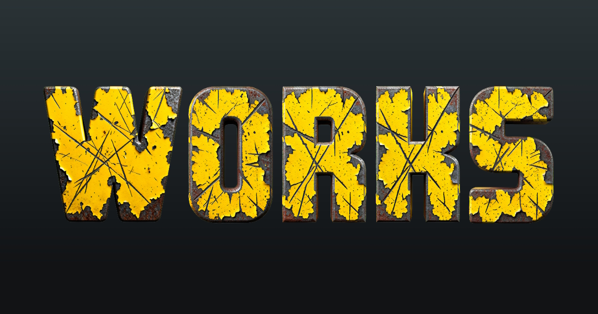 Rusty Text: Example of Industrial Font Generation with Yellow Ink