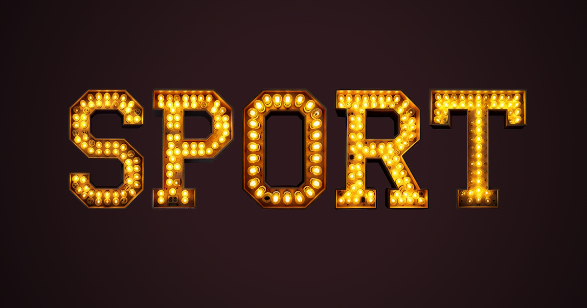 Retro sign: example of 3D text generation from glowing bulbs