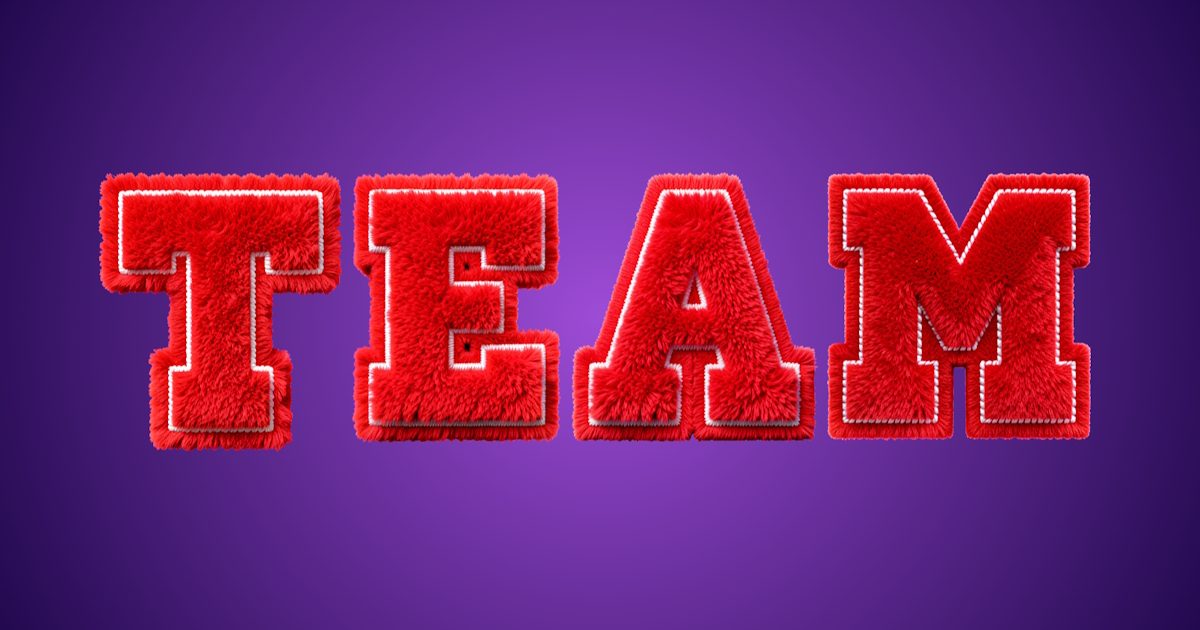 Fluffy text: example of generating fur 3D font in sporty style