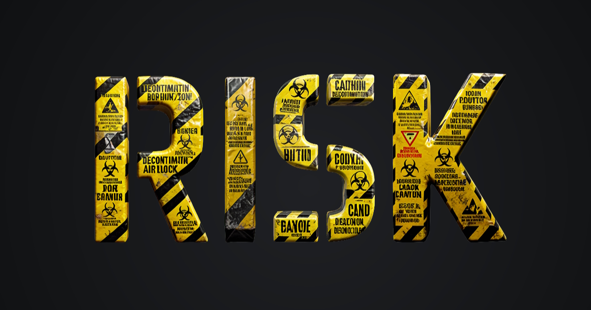 Industrial text: font generation example with biohazard warning tape