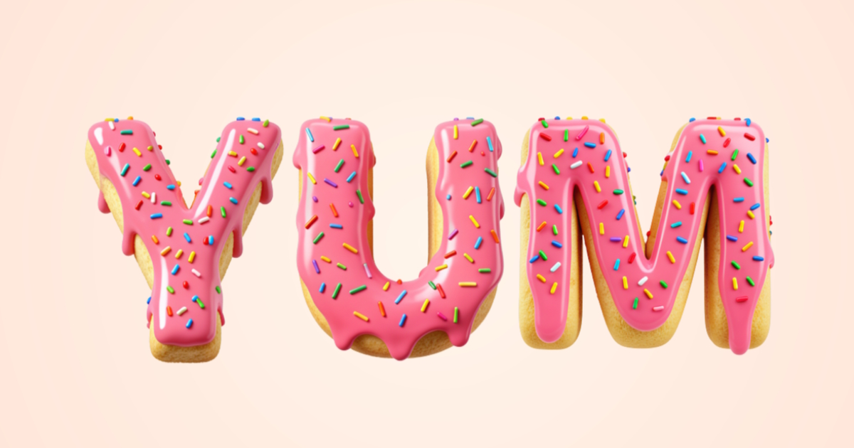 Sweet Font: Example of 3D Text Generation from Donuts with Glaze and Toppings