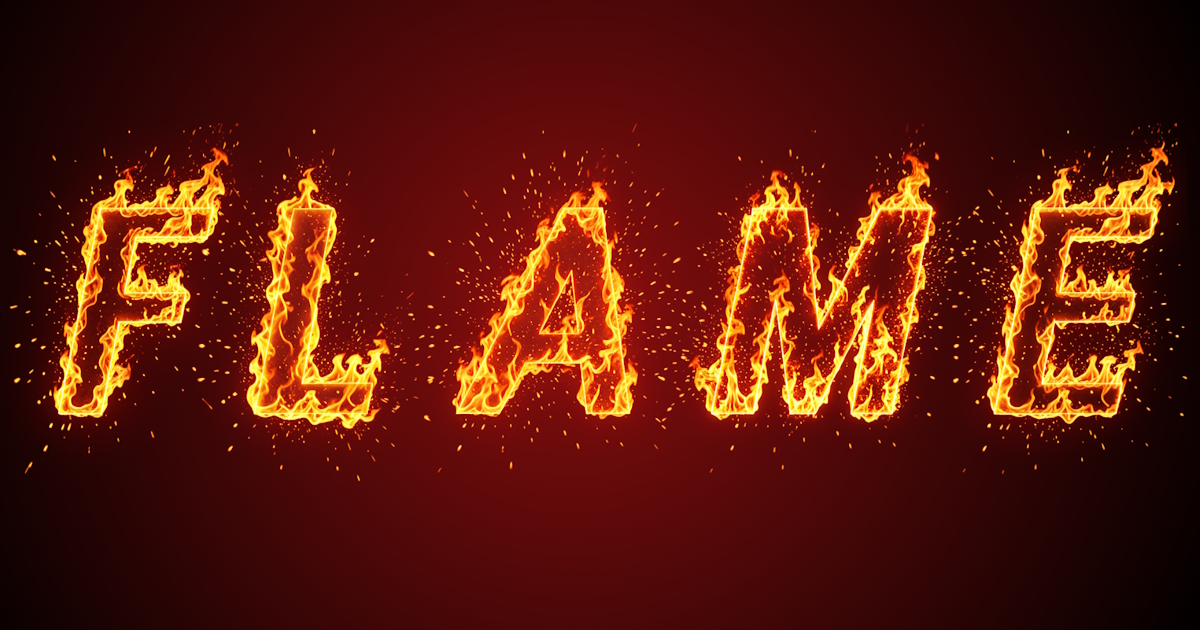 Fiery Text: Example of Creating a Burning Font in Online Generator