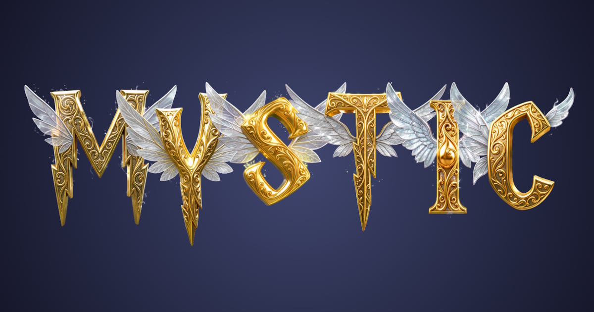 Harry Potter font: example of magical text generation with golden wings