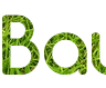Online builder: beautiful caption with grass background. Font Comfortaa