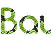 Beautiful text on snake skin background - Comfortaa font