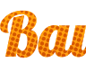 Your text online with an orange grid background - beautiful Lobster font