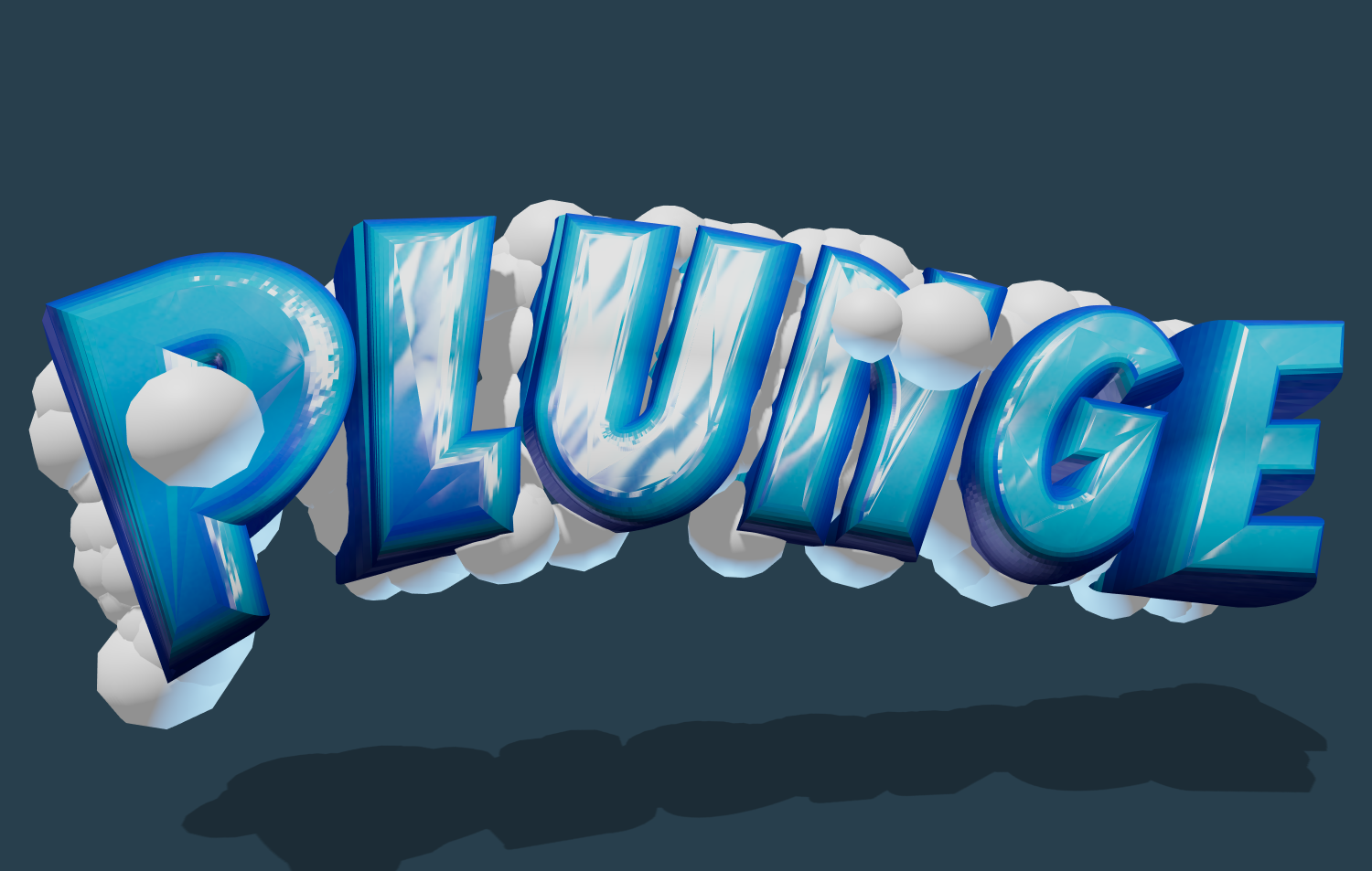 3D text in jelly letter style. Make a logo online.