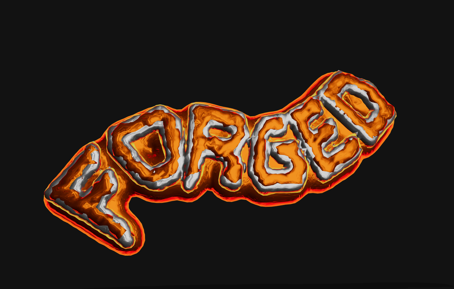 Fire 3D text in lava style. Create a beautiful inscription.